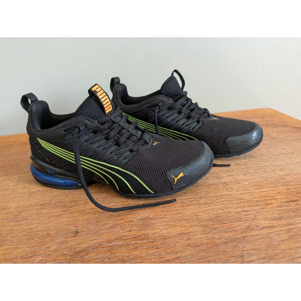 Boy's Puma Voltaic Evo Sneaker Size 5.5 311029-17 Black Blue Green Active Runner